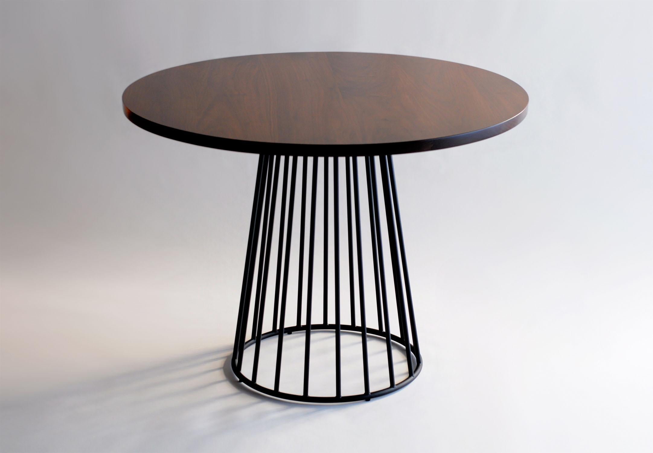 Wired Cafe Table by Phase Design, Smoked Brass In New Condition For Sale In North Hollywood, CA
