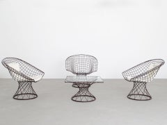 Wired Carbon Steel Armchair, 60's Brazilian Midcentury Design