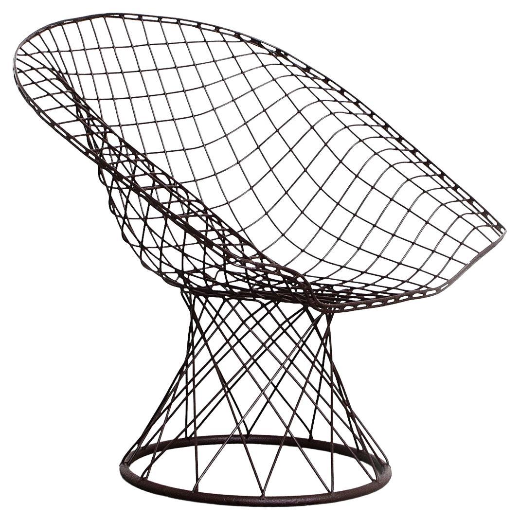 California Modernism Steel Wire Armchairs at 1stDibs