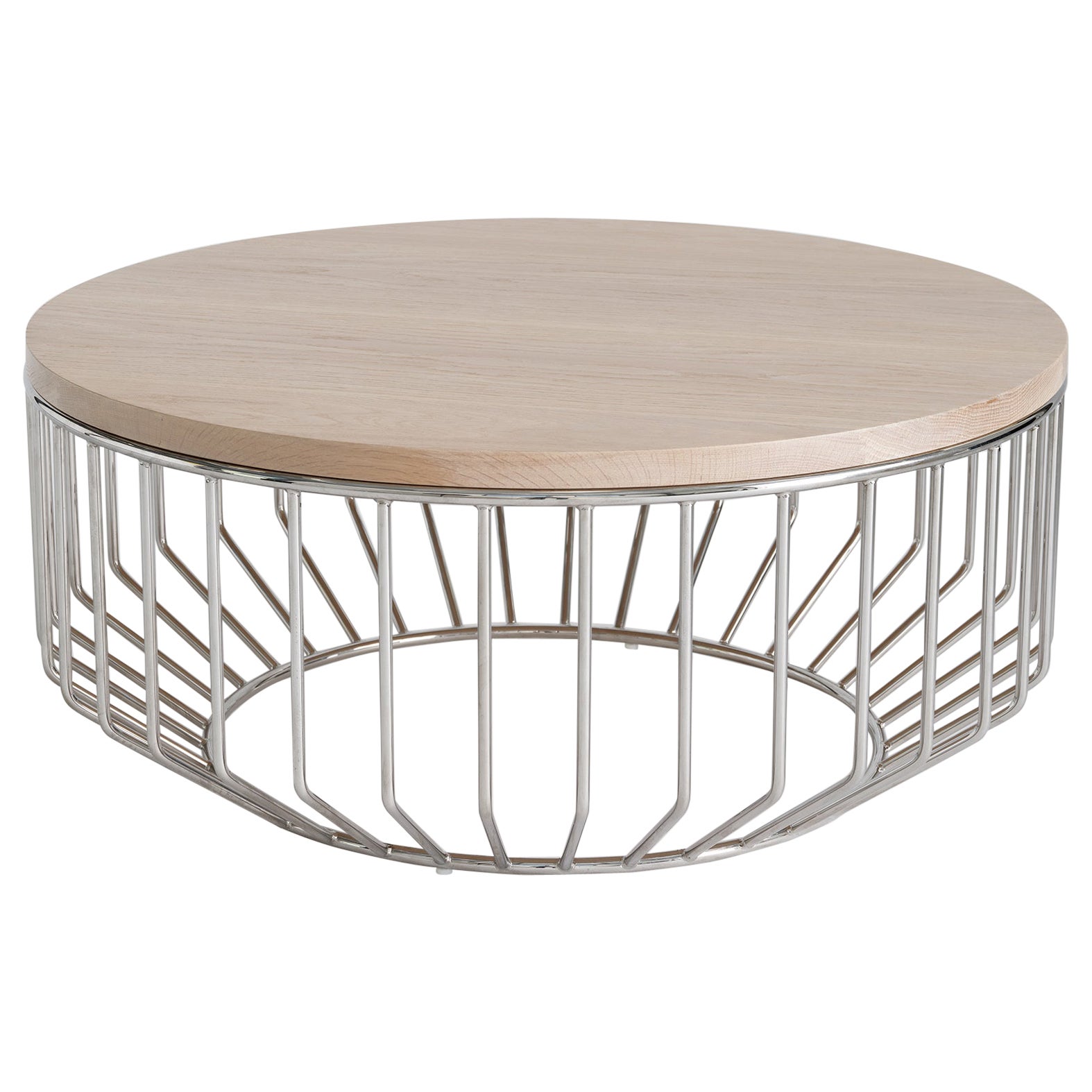 Wired Coffee Table- 32" by Phase Design, Polished Chrome