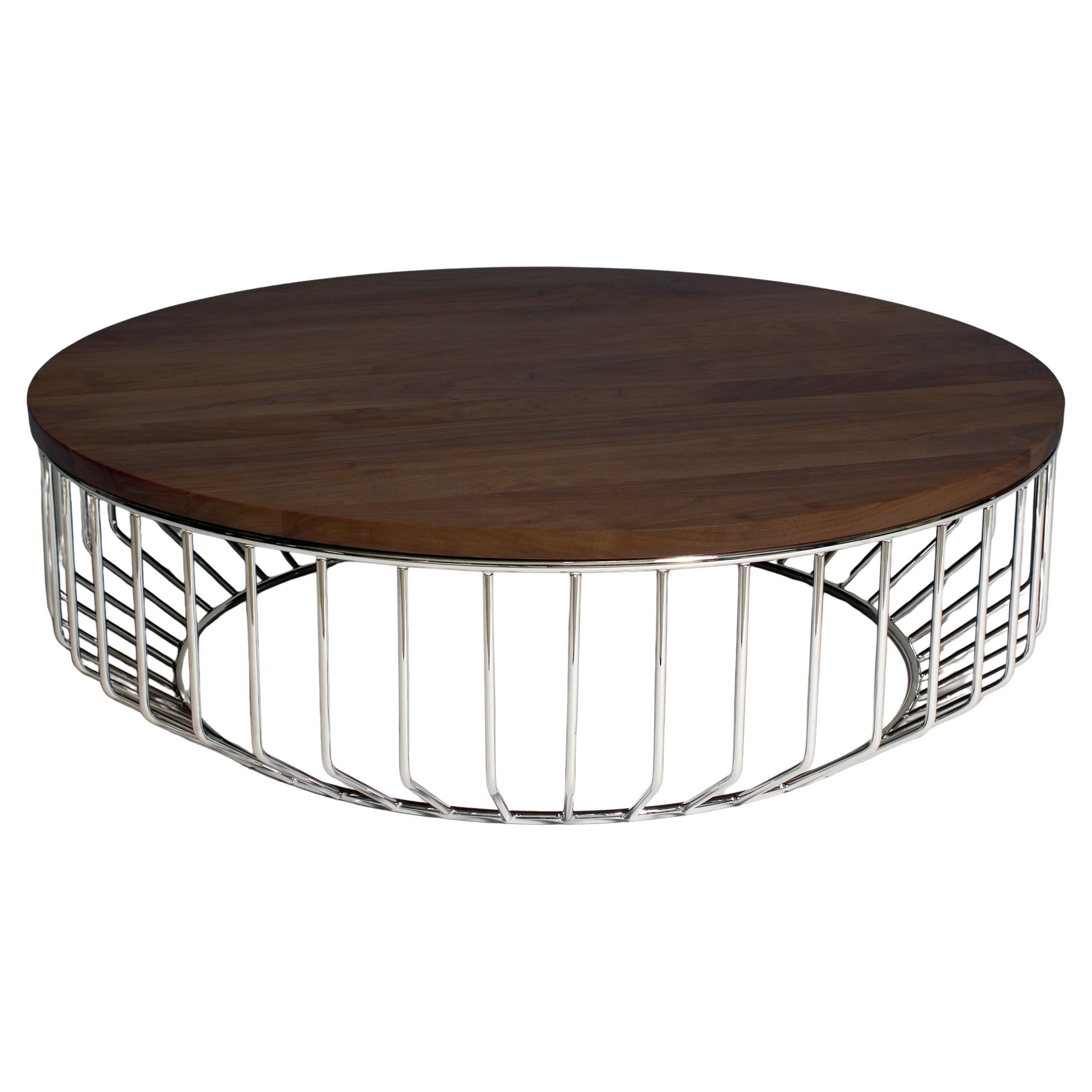 Wired Coffee Table- 42" by Phase Design, Polished Chrome