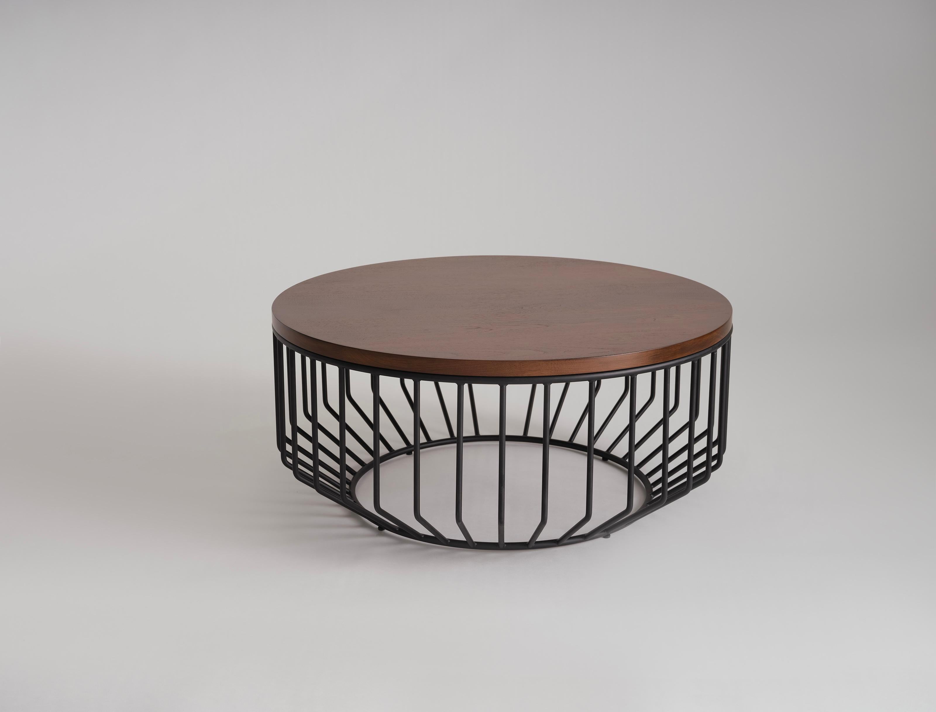 Ebonized Wired Coffee Table by Phase Design For Sale