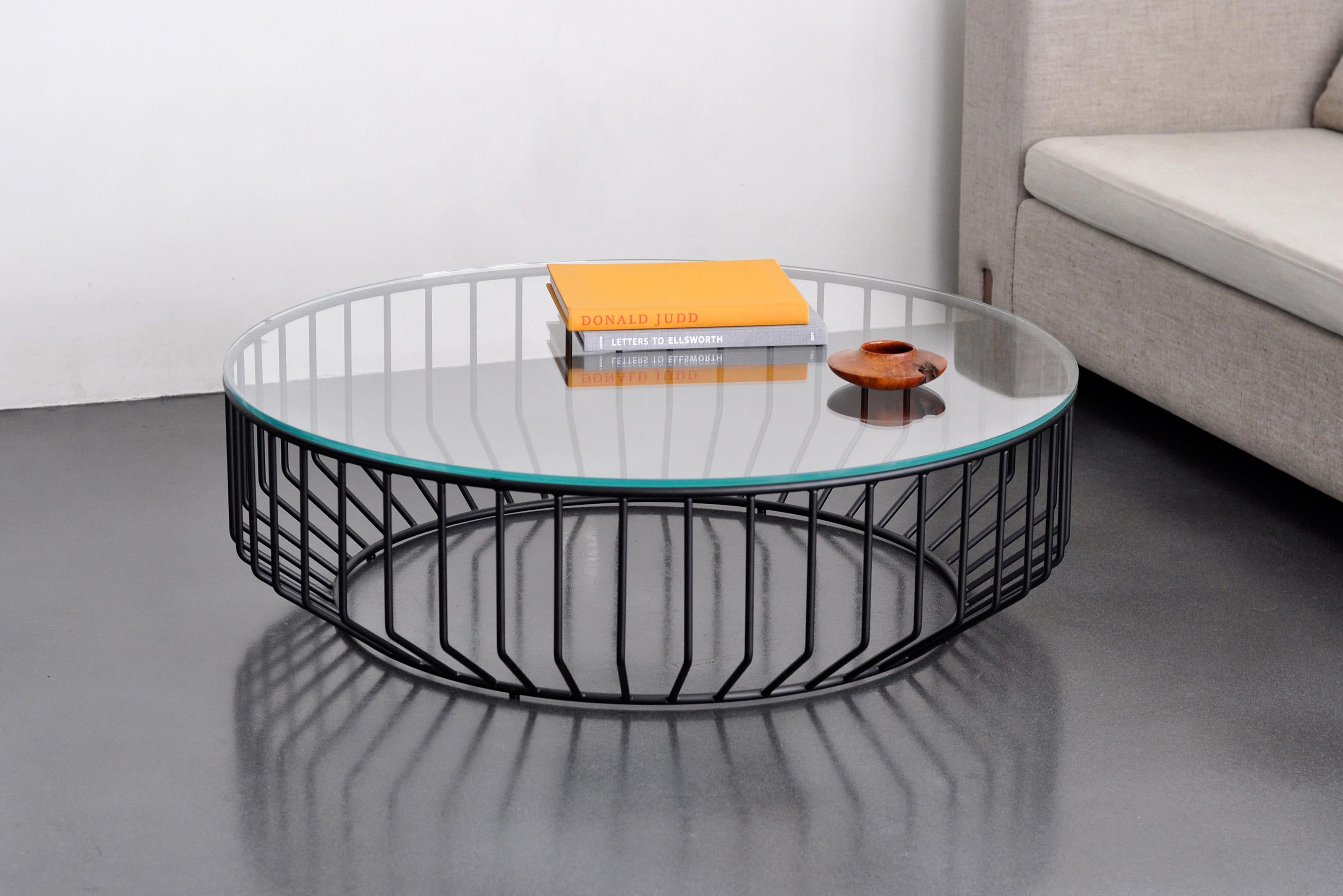 Powder-Coated Wired Large Coffee Table by Phase Design For Sale