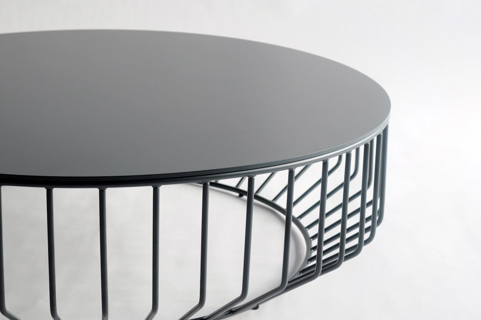 Poudré Grande table basse câblée par Phase Design en vente