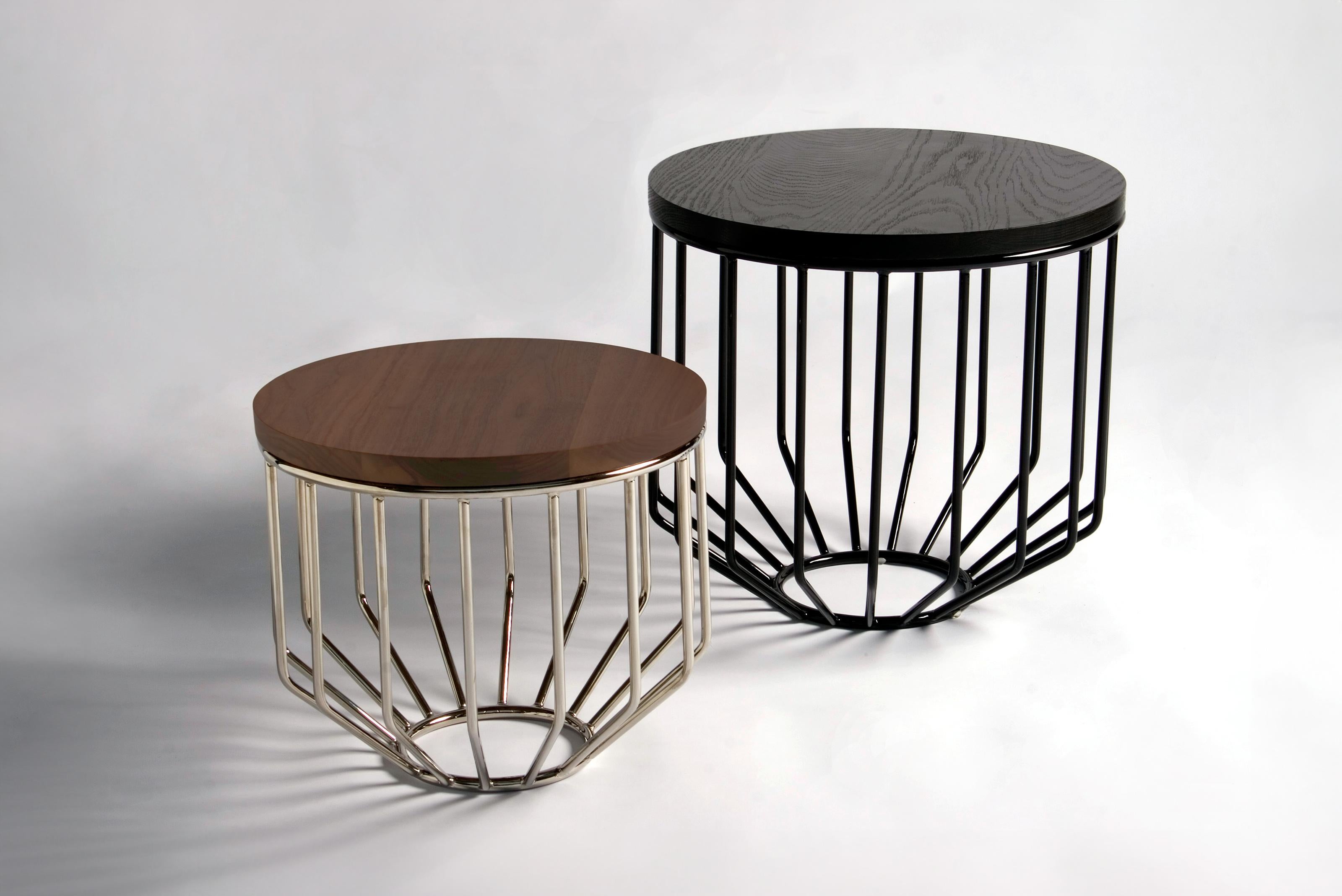 Modern Wired Small Side Table by Phase Design For Sale