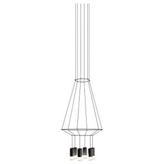 Wireflow Hexagonal Pendant Light in Black by Arik Levy