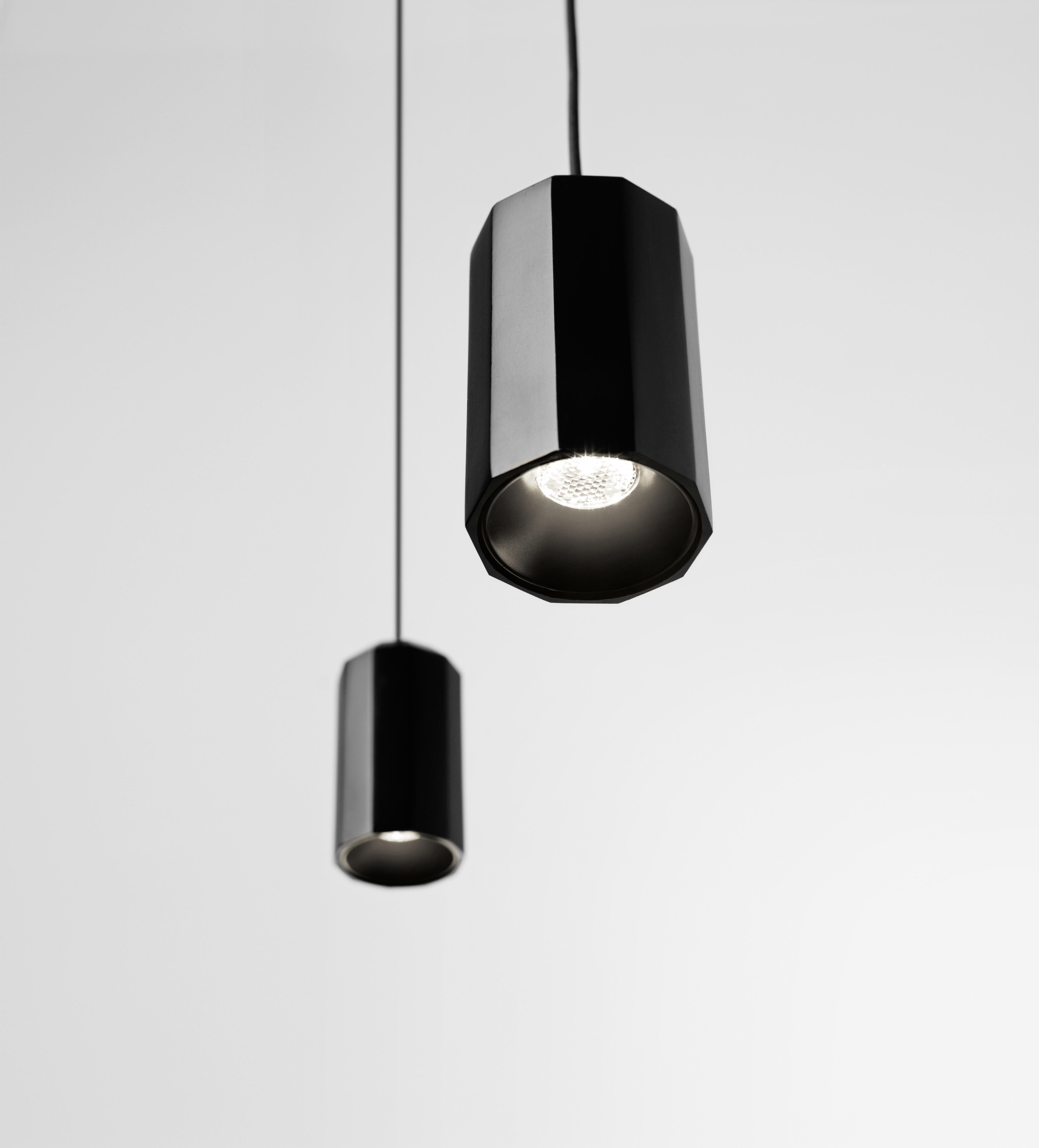 Modern Wireflow Lineal Pendant Light in Black by Arik Levy For Sale