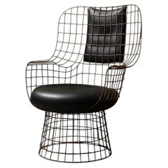 Bronzesessel mit Drahtgestell von Marsica Fossati