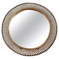 Wireframe Mategot Style Hand / Table MIrror Vereinigte Werkstätten Munic Germany