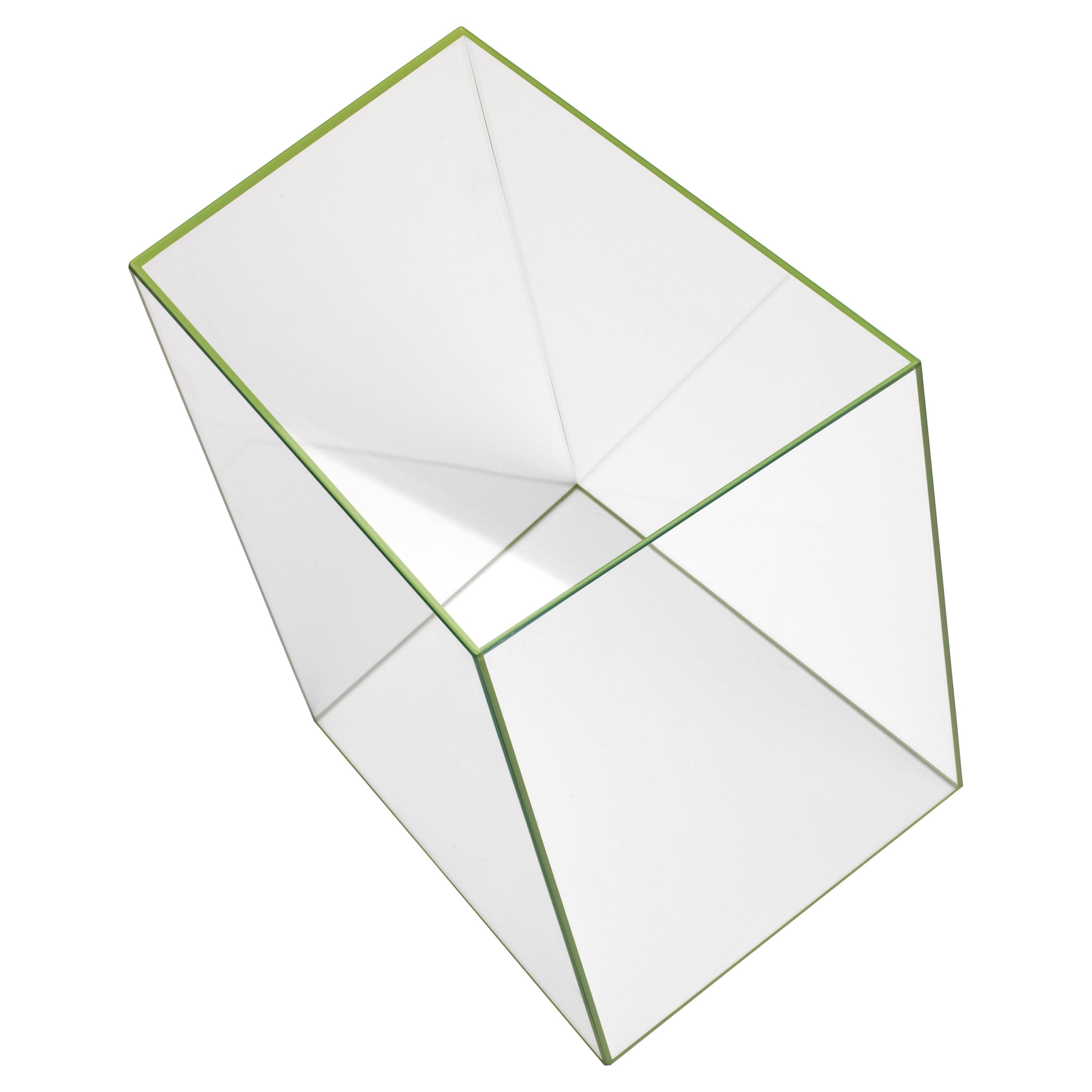 Wireframe Tall Glass Side Table, by Piero Lissoni from Glas Italia
