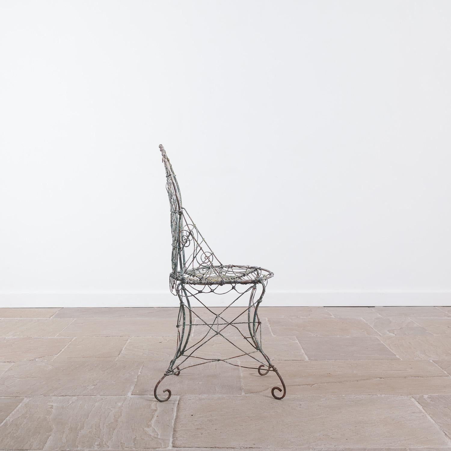 Wirework Garden Chair, Circa 1820 In Good Condition In York, GB