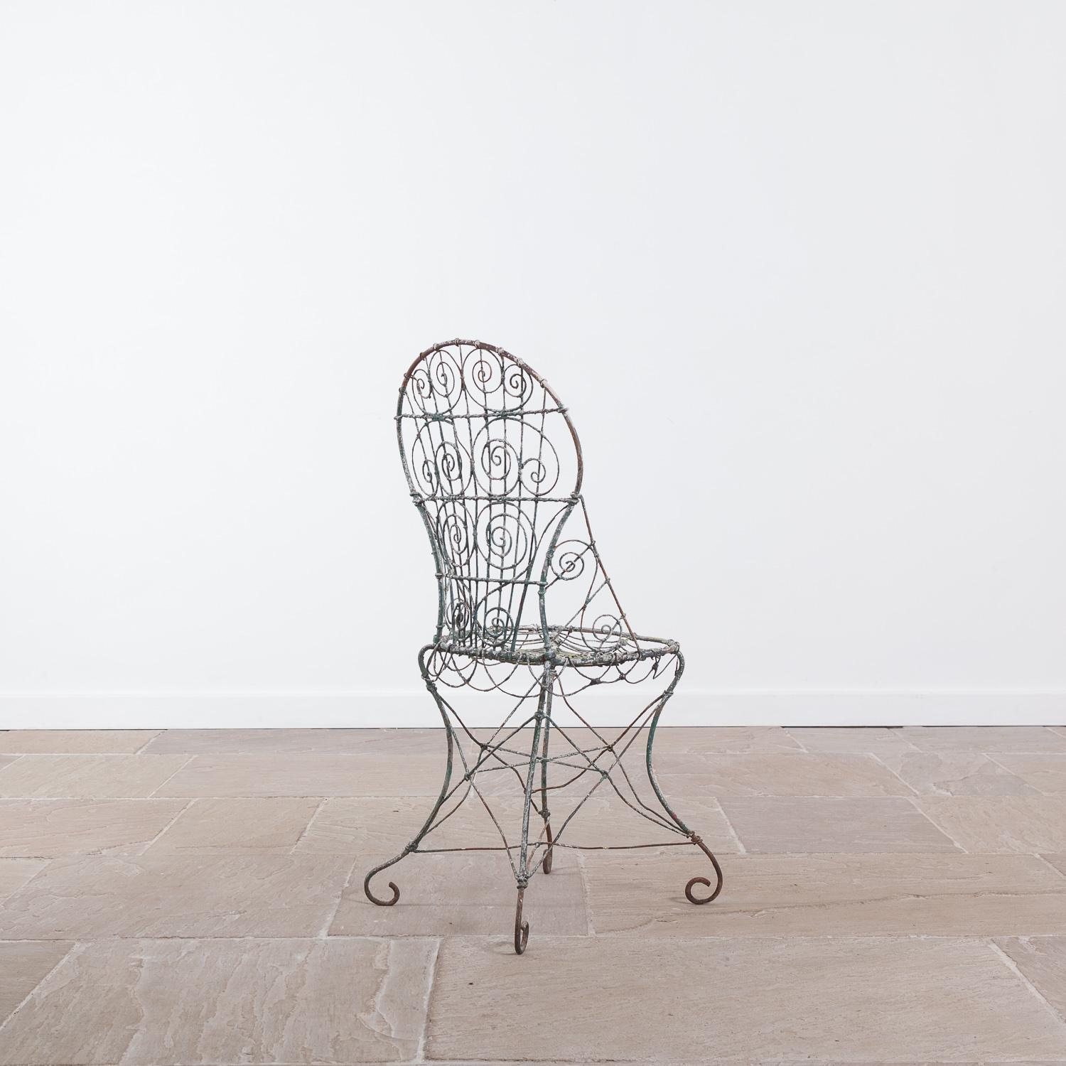 19th Century Wirework Garden Chair, Circa 1820