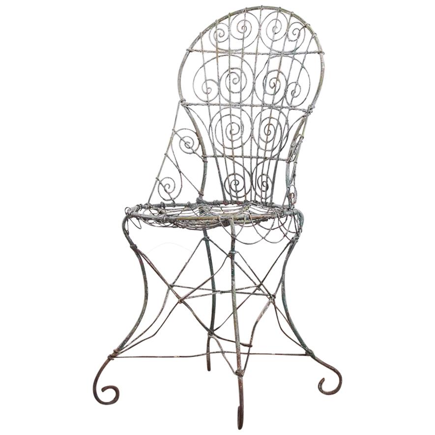 Wirework Garden Chair, Circa 1820