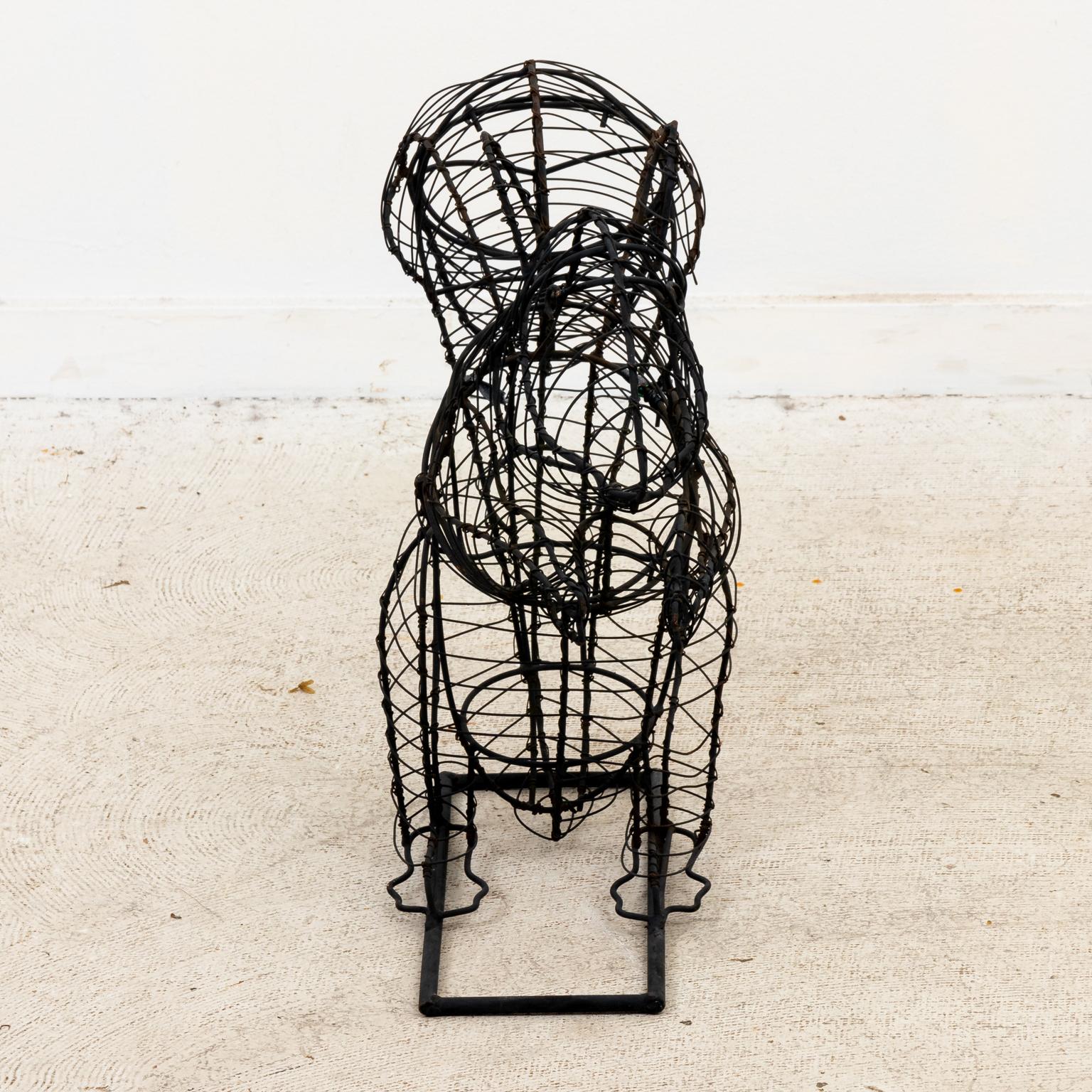 wire squirrel sculpture
