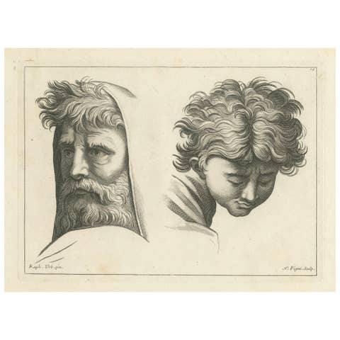 Wisdom and Innocence: Contrasts in Time Engraved by Pigné, 1740