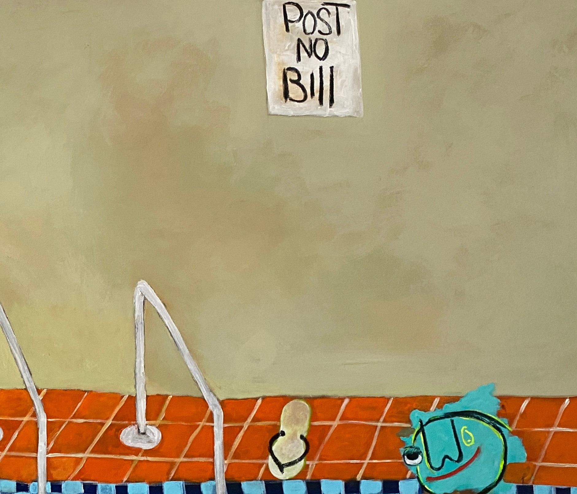 Post No Bill - Siglo XXI, Contemporáneo, Figurativo, Neoexpresionismo, Gente - Figurative Painting Marrón de Wisdom Uche