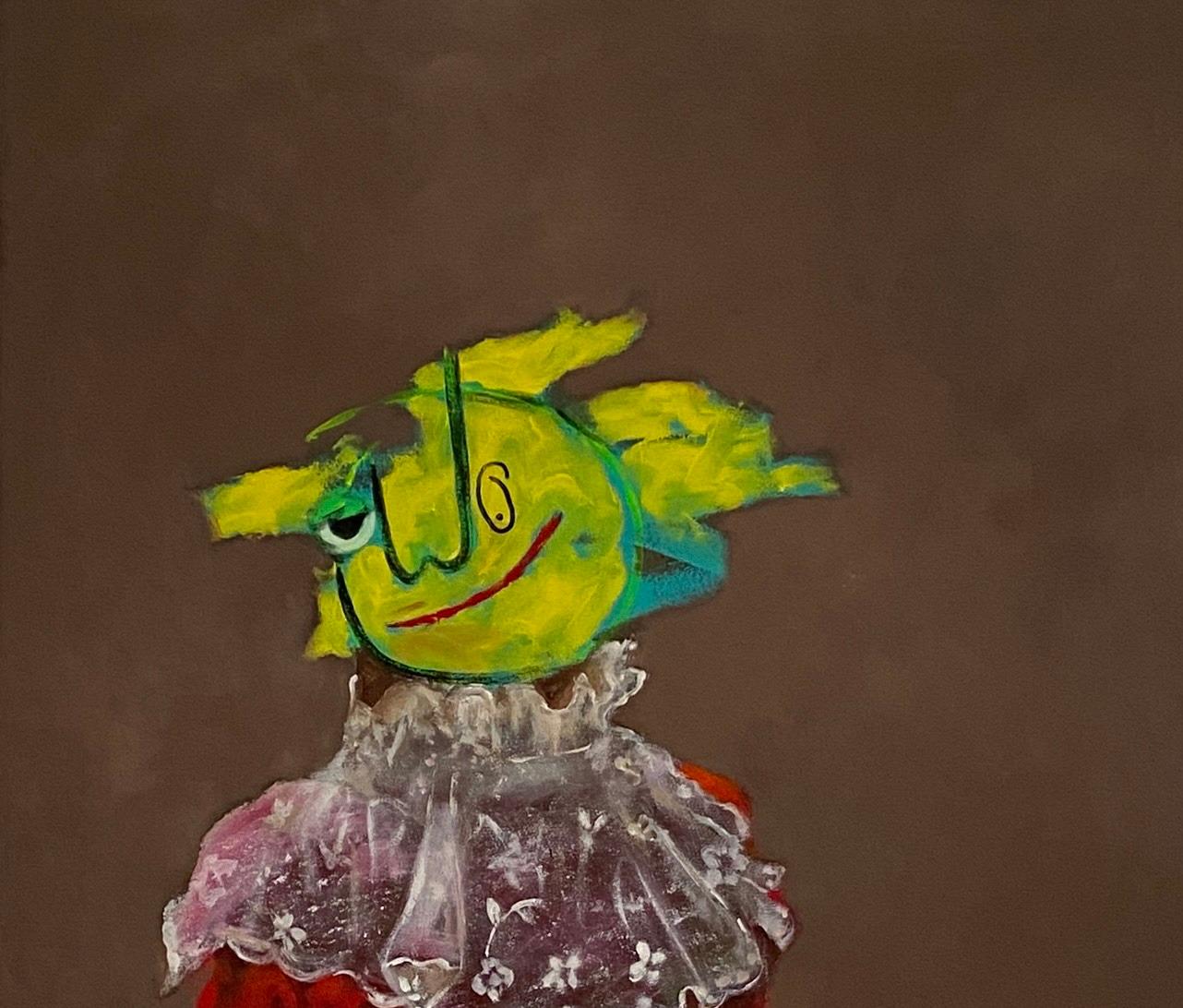 Vestido Rojo - Siglo XXI, Contemporáneo, Figurativo, Neoexpresionismo, Amor - Painting de Wisdom Uche