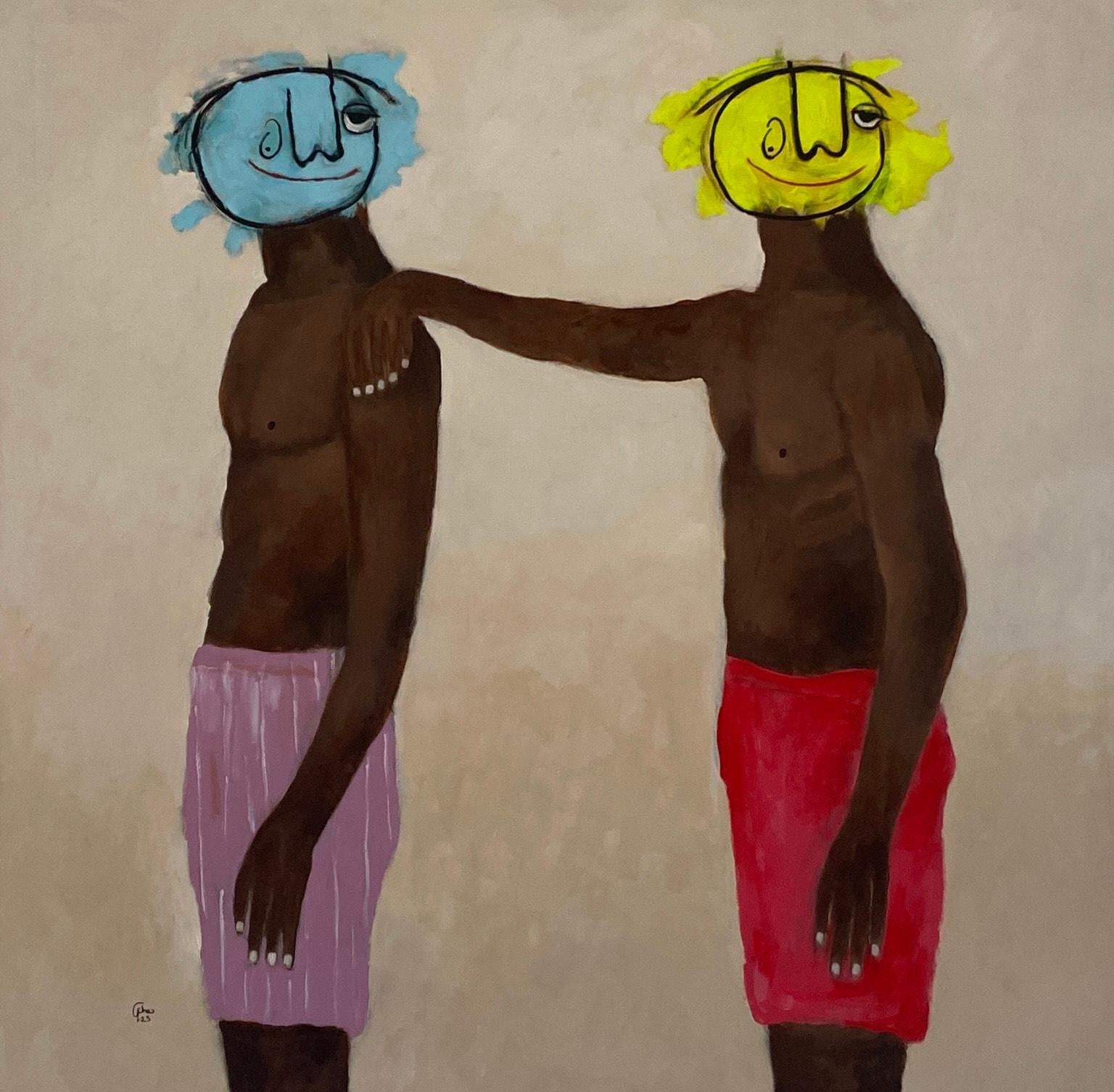 Right Hand Man -21st Century, Contemporary, Figurative, Neo-Expressionism, Love