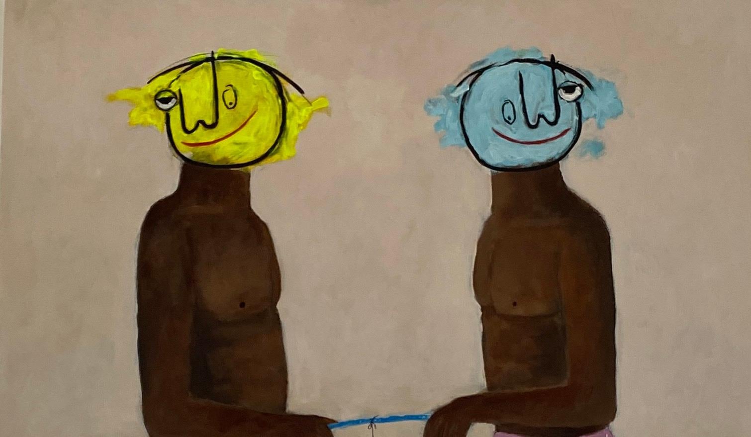 Sincerity of Purpose -21st Century, Contemporary, Figurative, Neo-Expressionism – Painting von Wisdom Uche