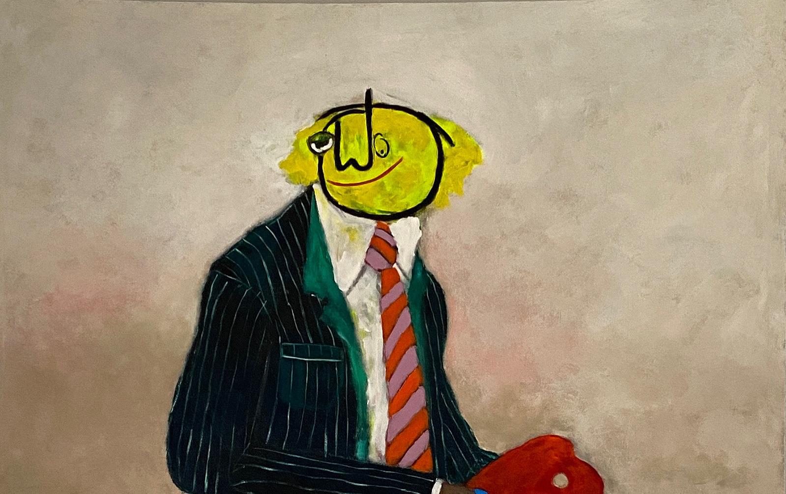Spring Horse - 21st Century, Contemporary, Figurative, Neo-Expressionism, Modern - Painting by Wisdom Uche
