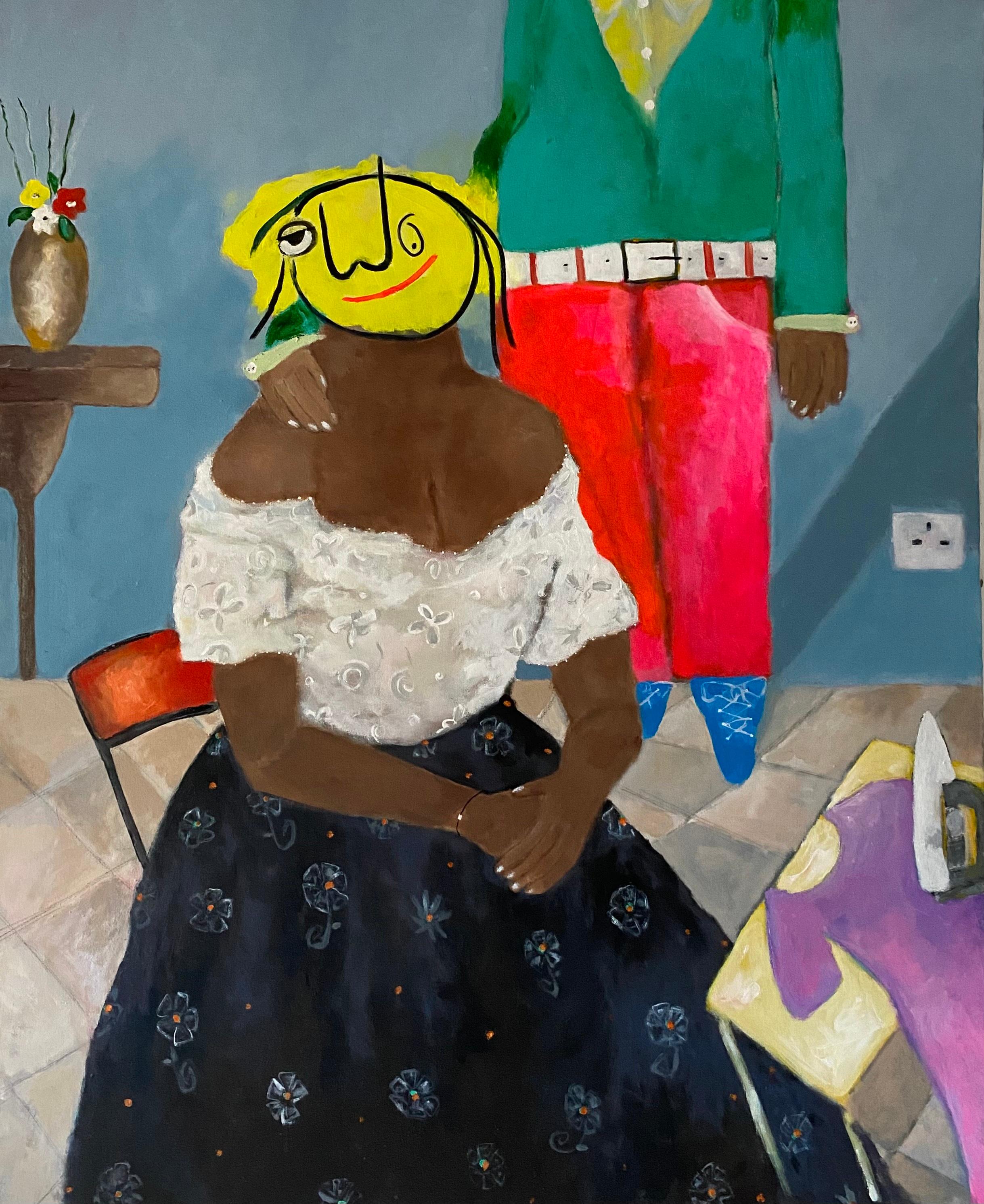 Portrait Painting de Wisdom Uche - Sin título V - Siglo XXI, Contemporáneo, Figurativo, Neoexpresionismo, Amor