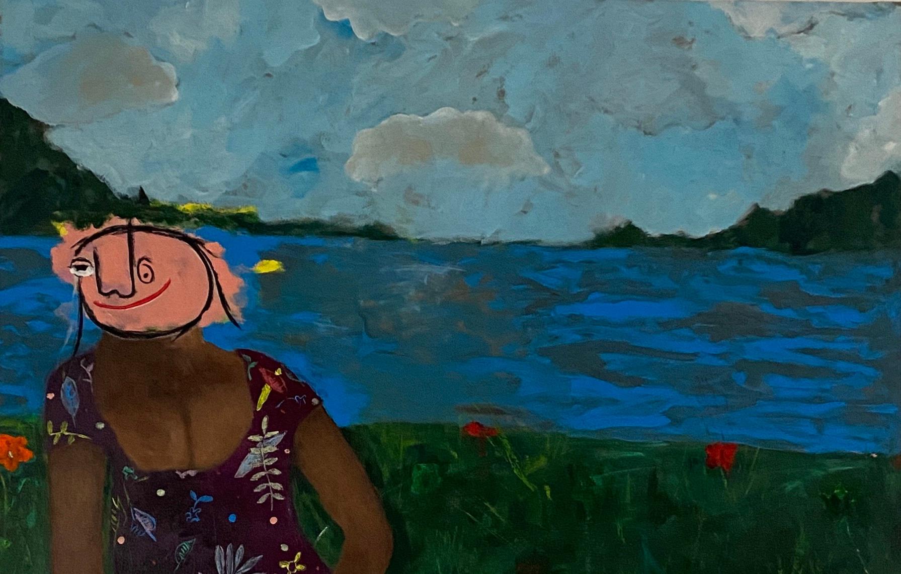 Untitled VI - 21st Century, Contemporary, Figurative, Neo-Expressionism, Modern - Painting by Wisdom Uche