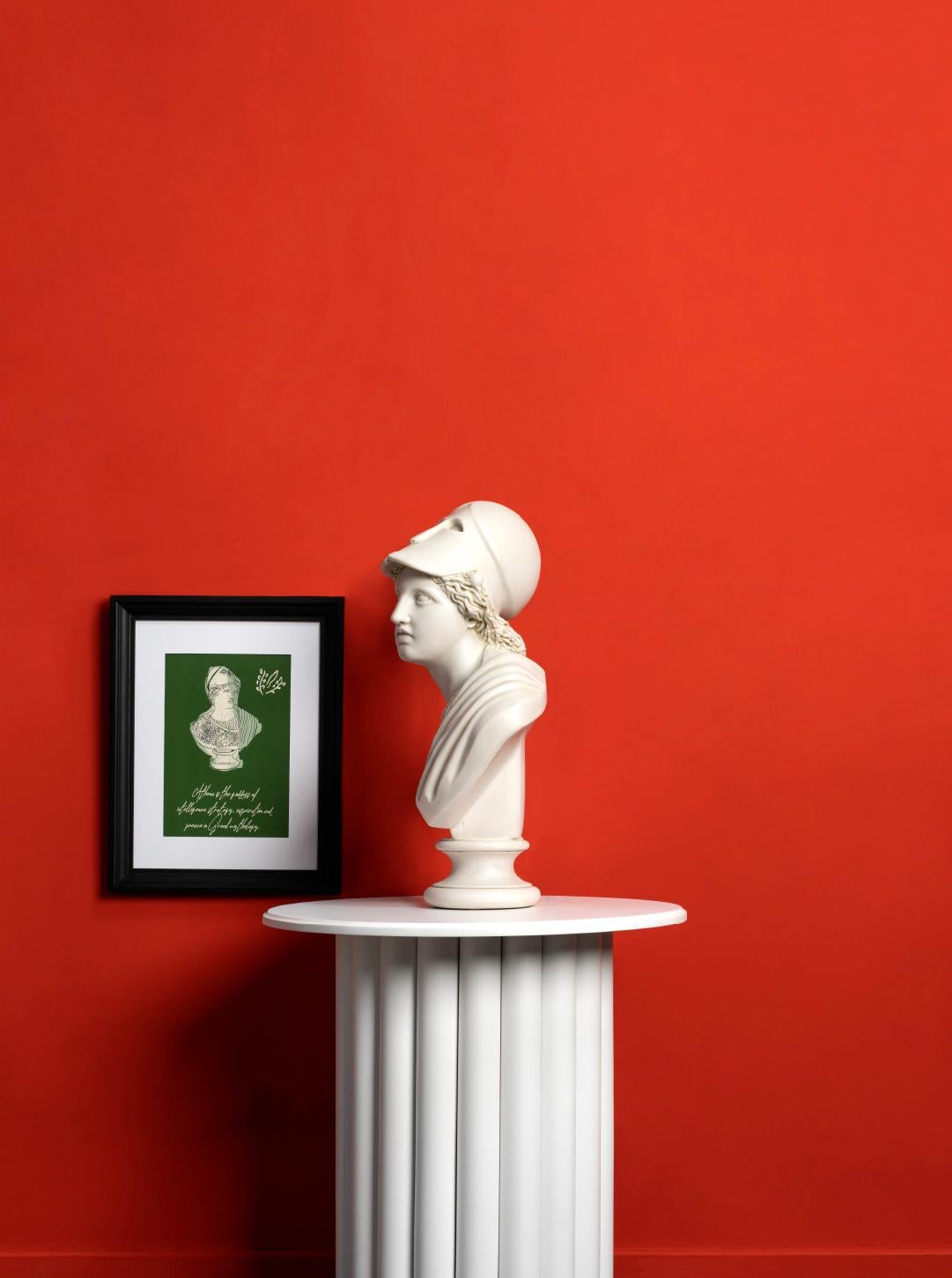 Cast Wise Athena Bust Made with Compressed Marble Powder 'Bursa Museum' For Sale