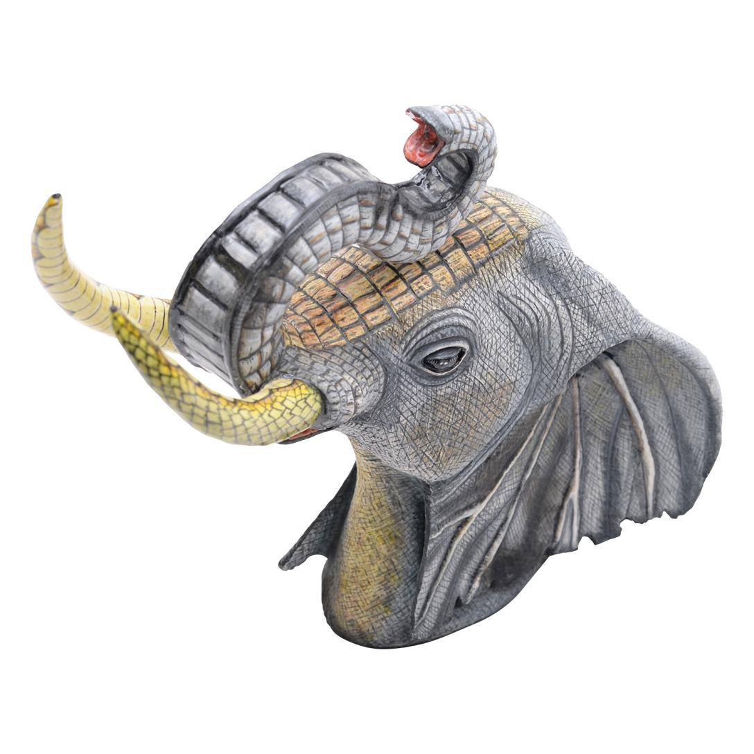 Fired Wiseman Ceramics, Elephant Big Five For Sale