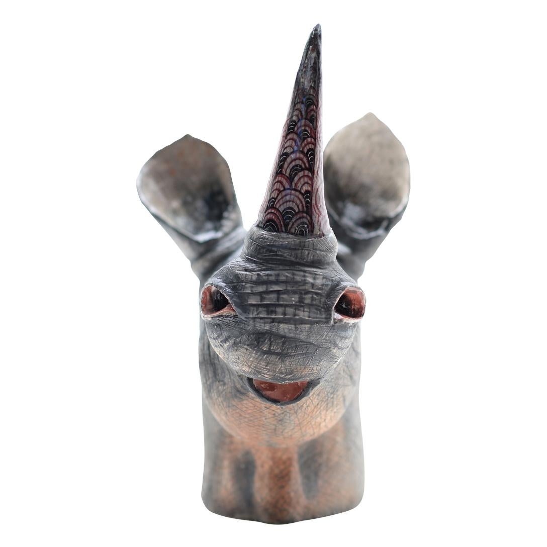 South African Wiseman Ceramics, Rhino Big Five For Sale