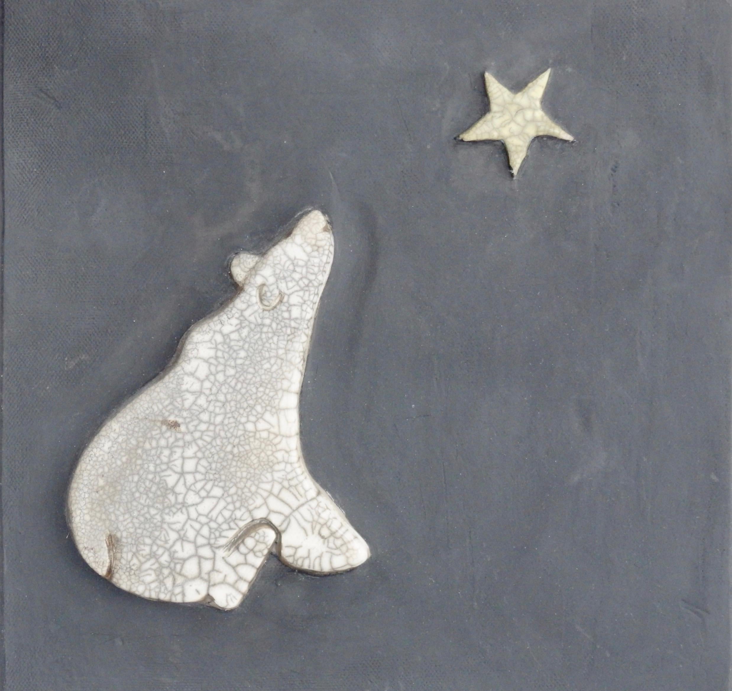 Mid-Century Modern Wish Upon a Star Polar Bear Wall Tile