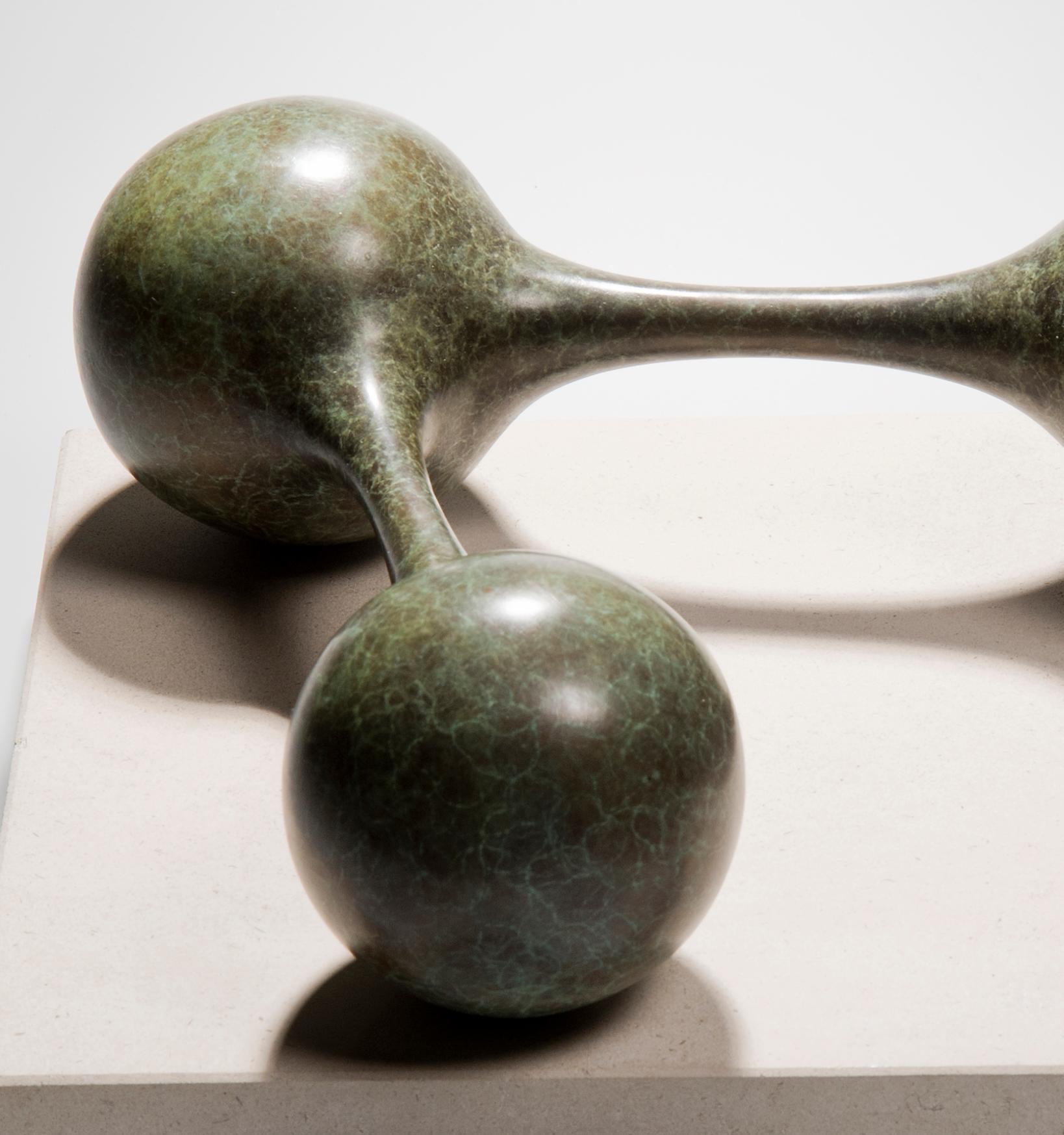 Contemporary Wishbone, a patinated bronze sculpture by the British artist Vivienne Foley For Sale