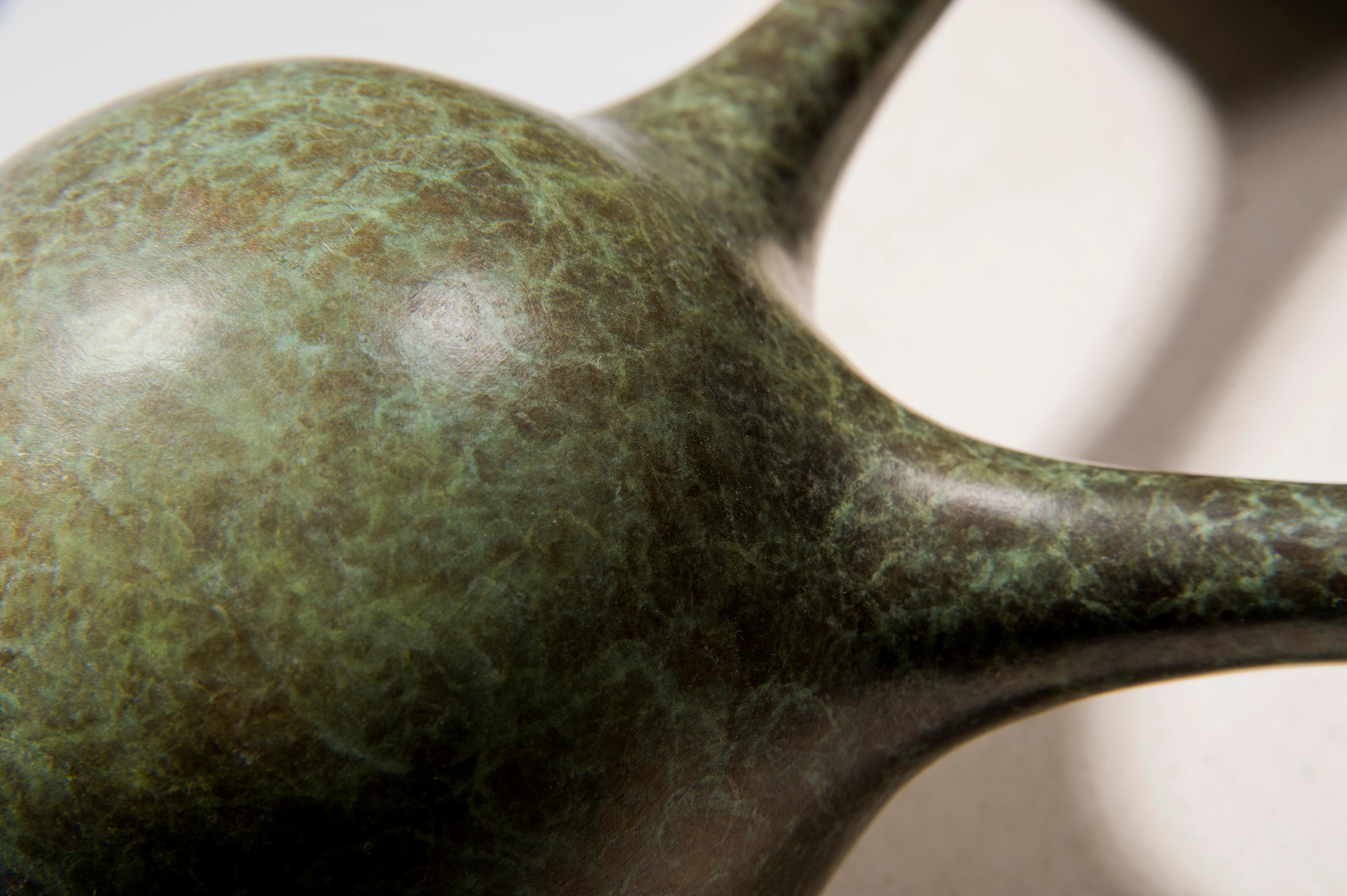 Wishbone, a patinated bronze sculpture by the British artist Vivienne Foley In New Condition For Sale In London, GB