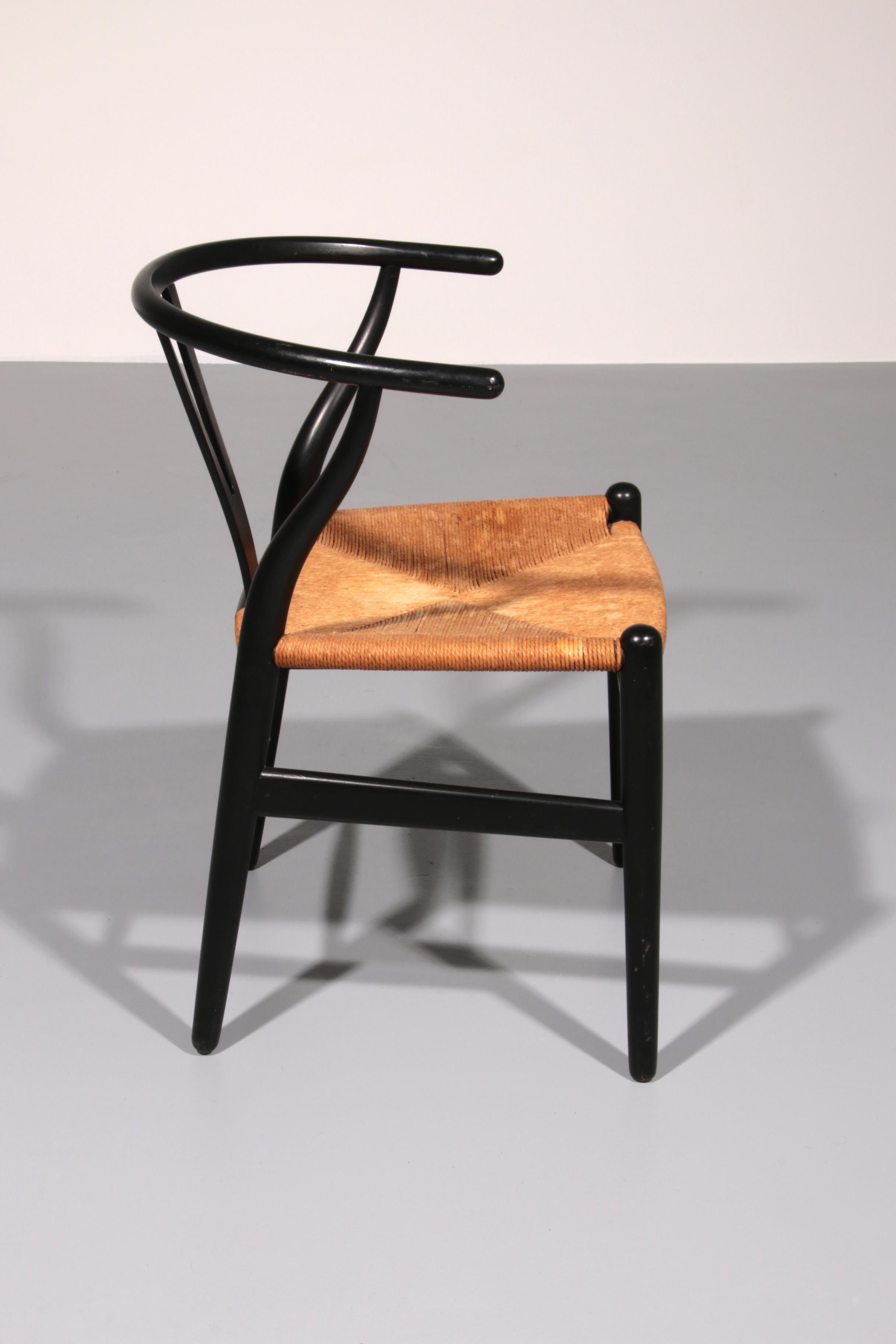 Metà XX secolo Sedia Wishbone di Hans J. Wegner Modello CH 24 di Carl Hansen, 1960 in vendita