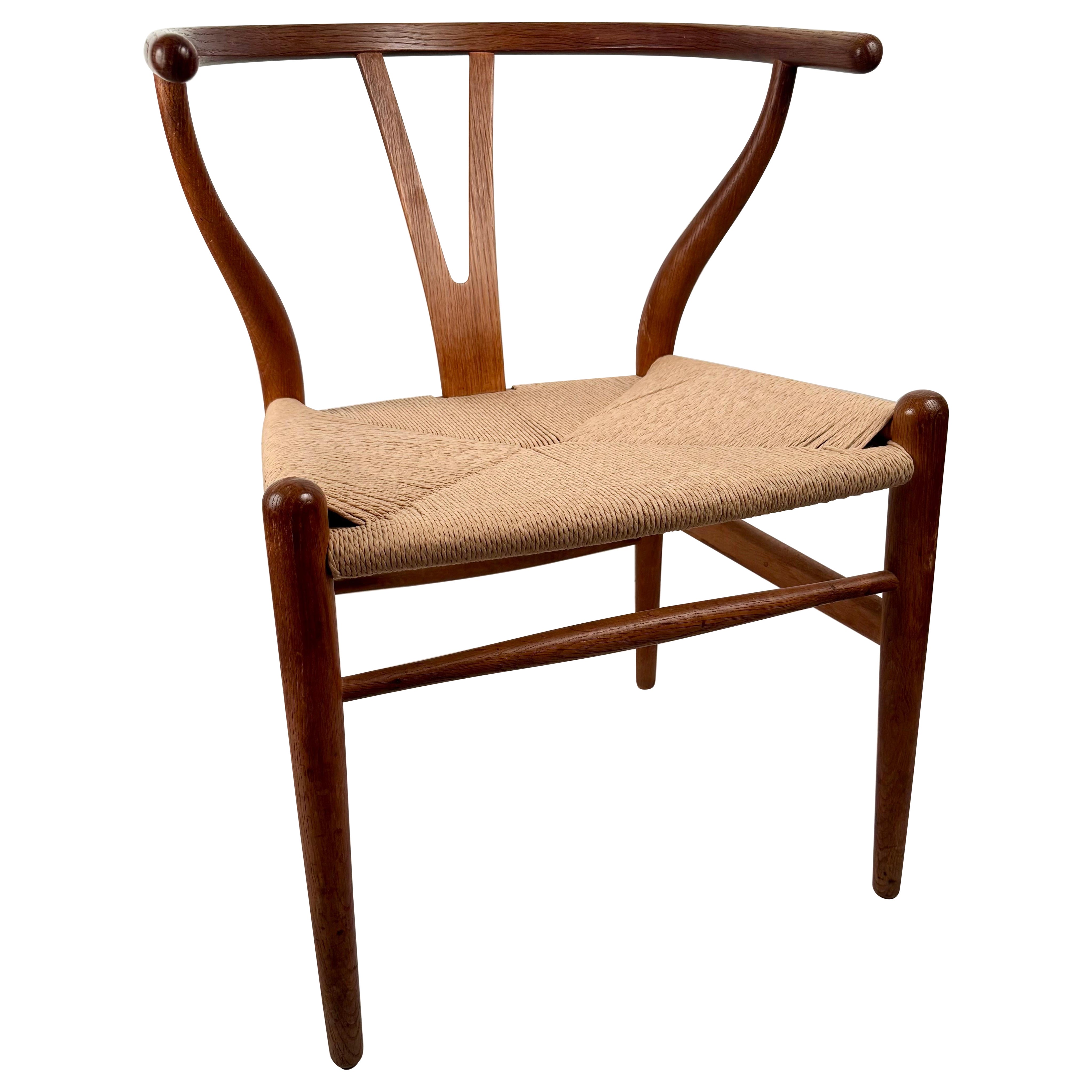 Wishbone Chair by Hans J. Wegner, Hand-Crafted Danish Design, 1956 For Sale