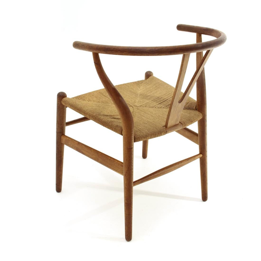 ‘Wishbone’ Chair in Durmast by Hans Wegner for Carl Hansen & Søn, 1960s In Good Condition In Savona, IT