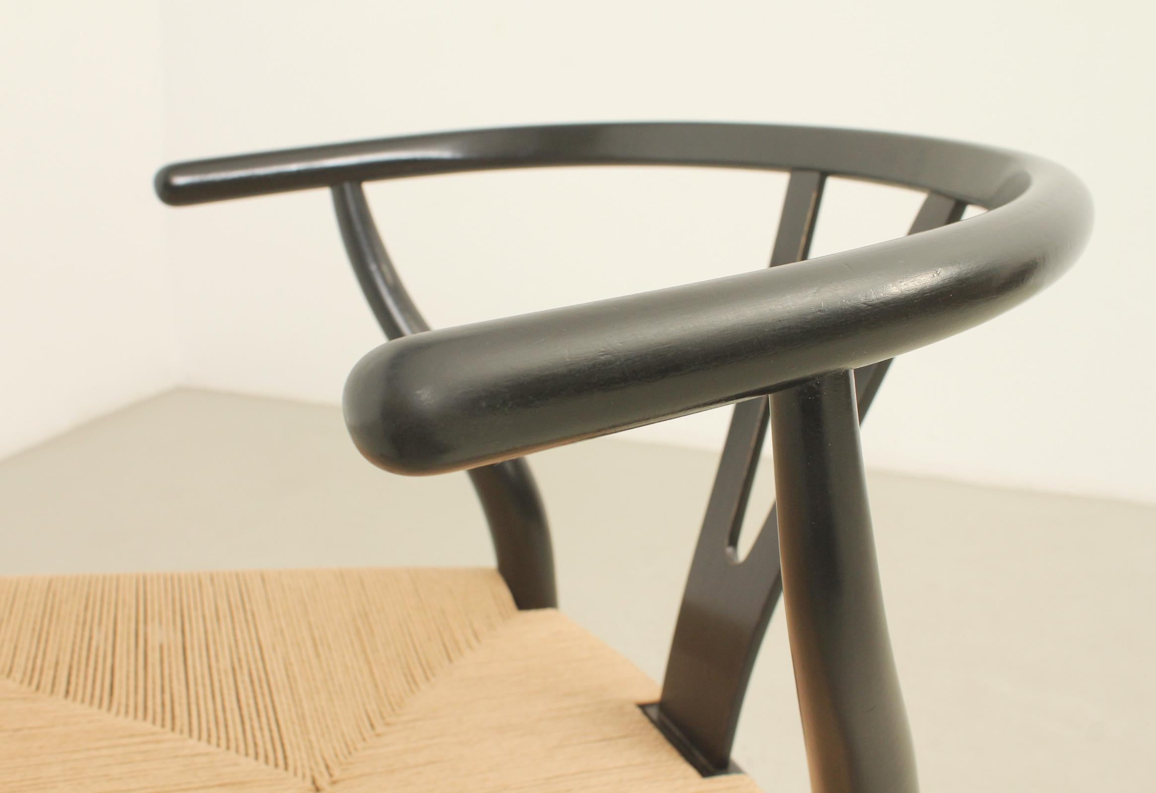 Papercord Wishbone Chair Model CH 24 by Hans Wegner for Carl Hansen, 1960's For Sale