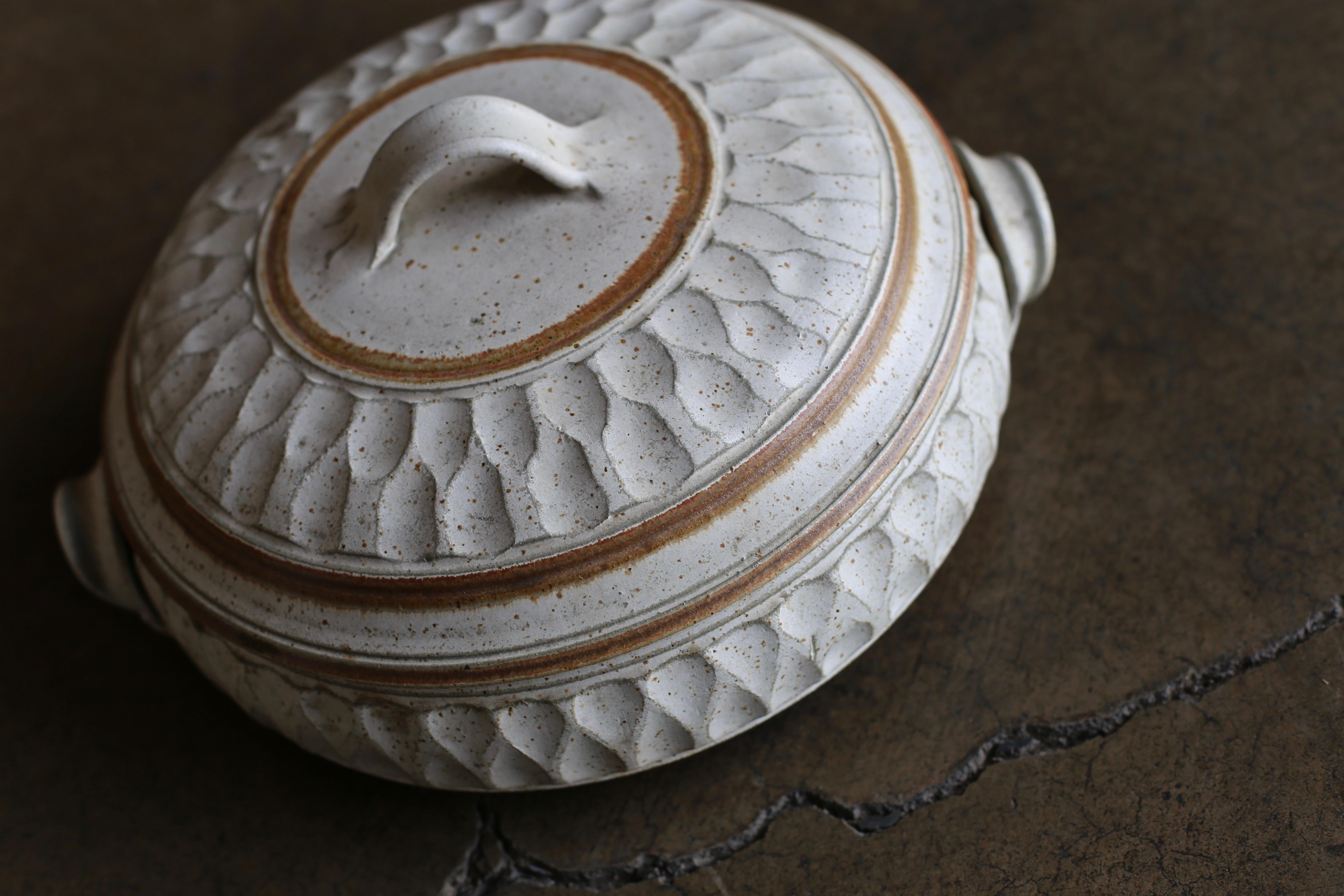 American Wishon-Harrell Lidded Ceramic Dish, circa 1970