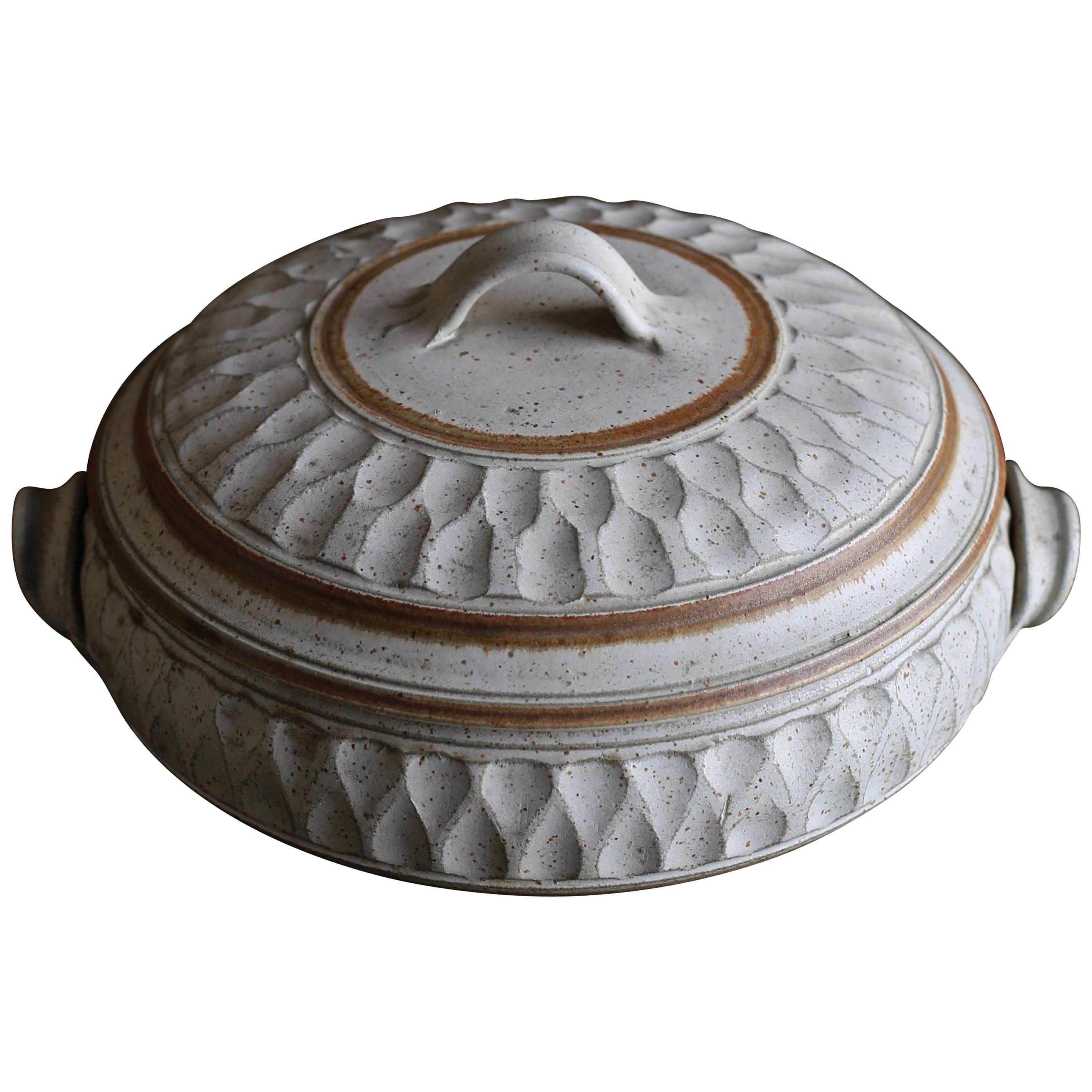 Wishon-Harrell Lidded Ceramic Dish, circa 1970