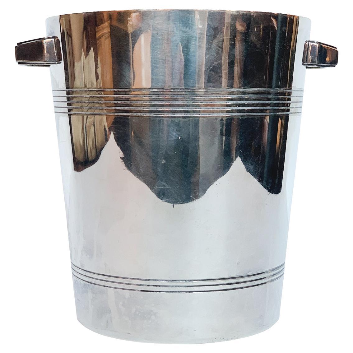 Wiskemann Art Deco Silver-Plated Champagne Bucket For Sale