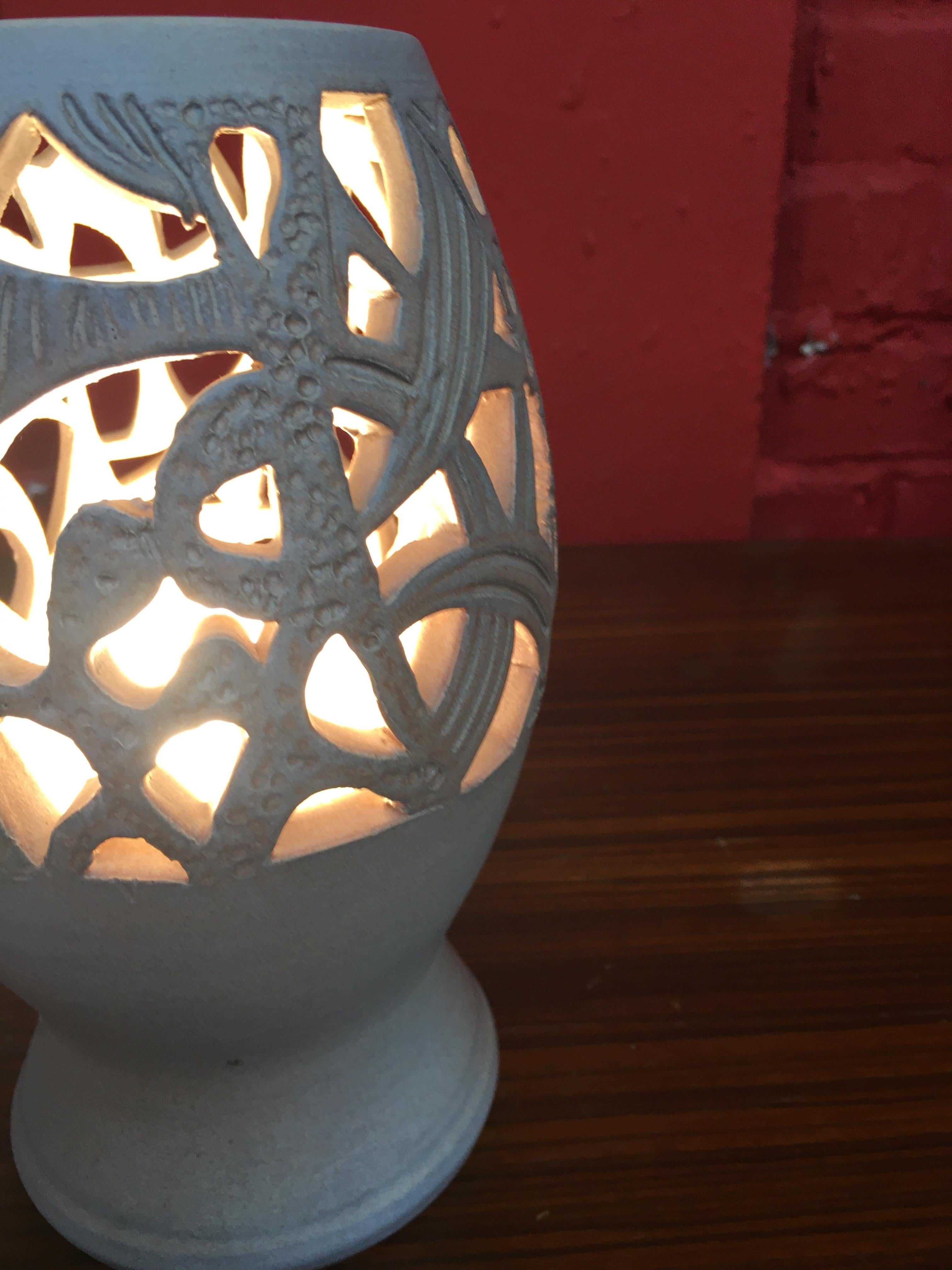 Abbaye de Wisques, 2 lampes en grès émaillé vers 1960 en vente 6