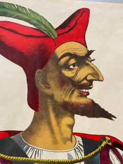 Wissembourg Mephistopheles Devil Original Vintage Lithograph c. 1880
