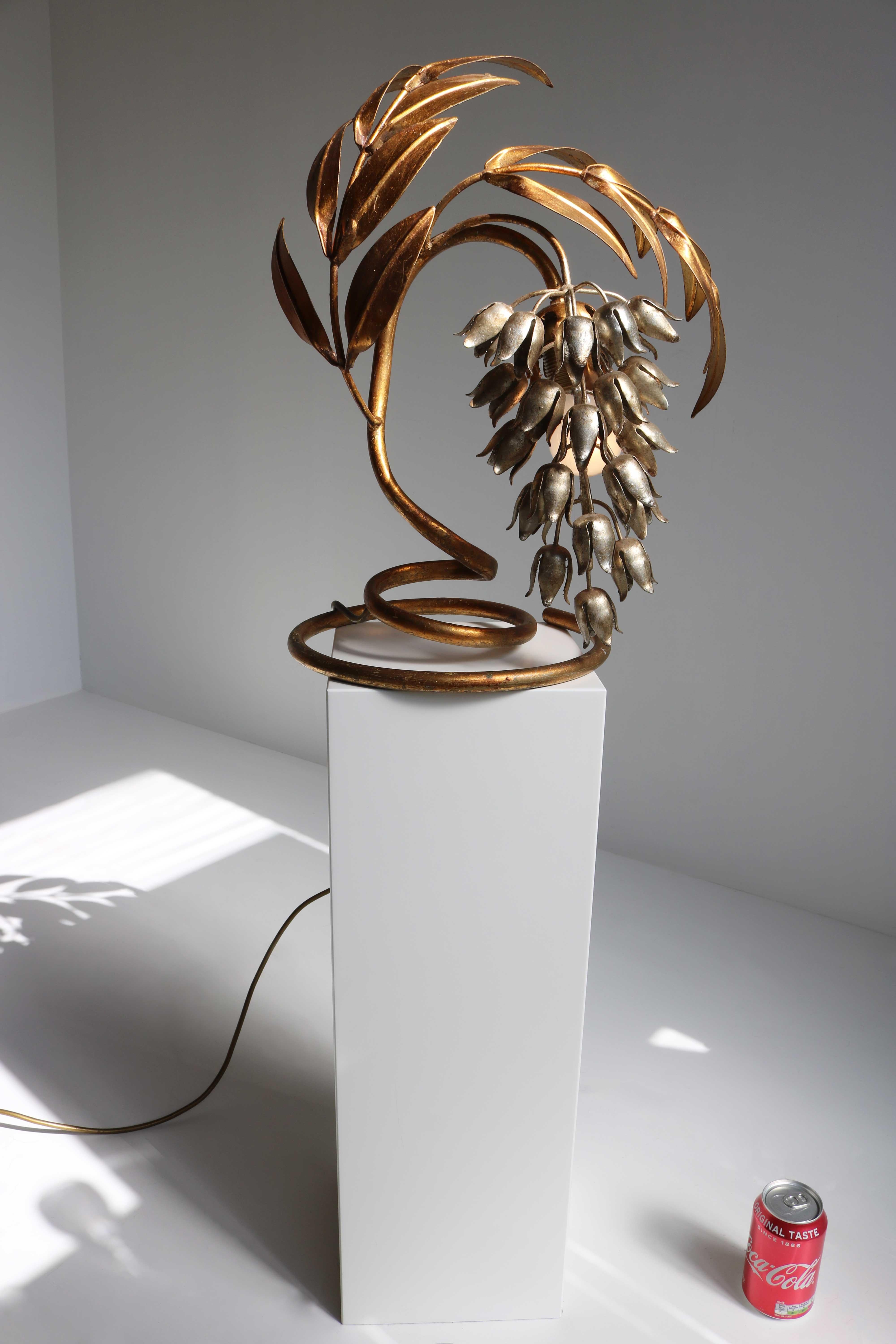 Wisteria Table Lamp, Regency Gilt Table Light by Hans Kögl, Germany, 1970s For Sale 8