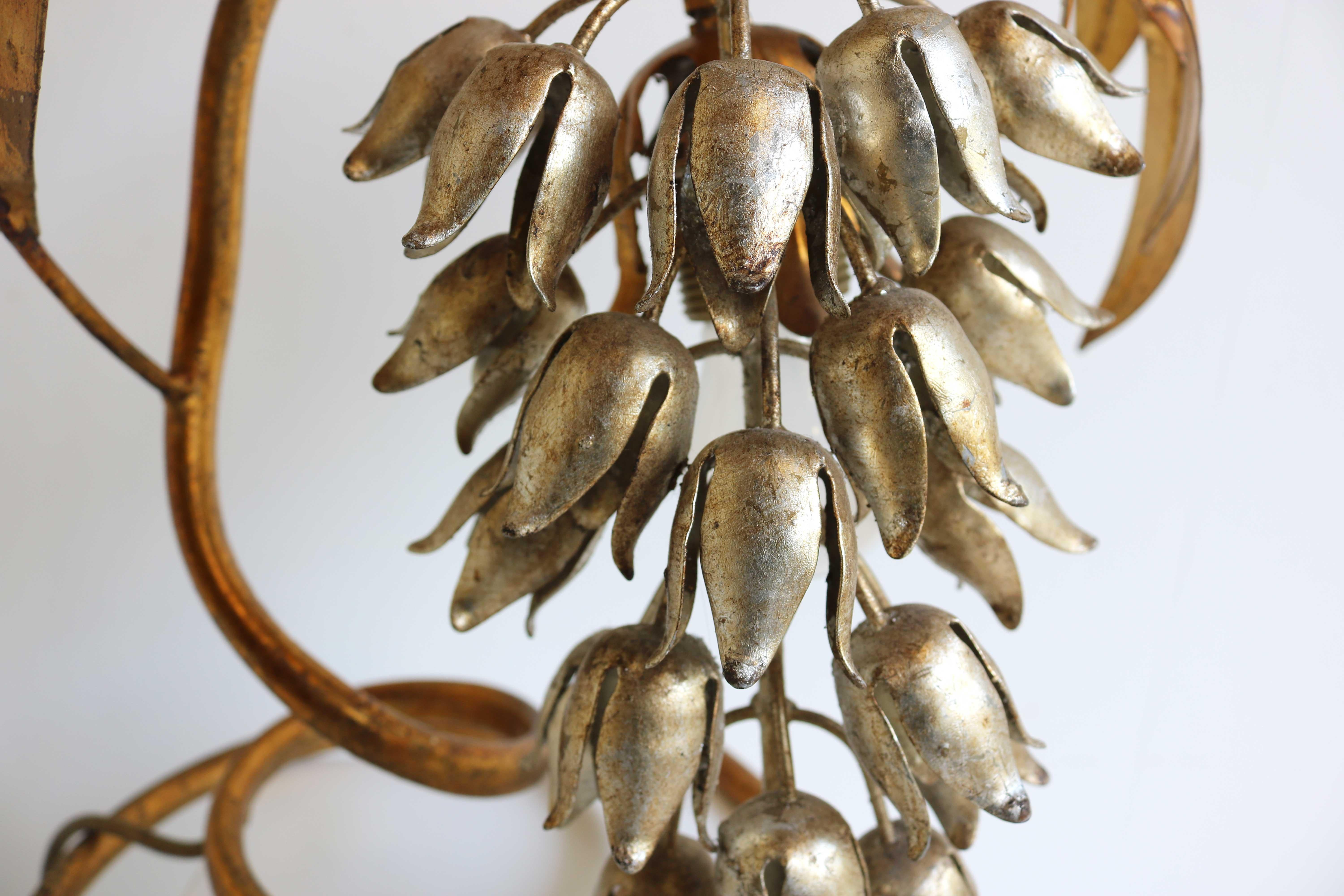 Wisteria Table Lamp, Regency Gilt Table Light by Hans Kögl, Germany, 1970s For Sale 2