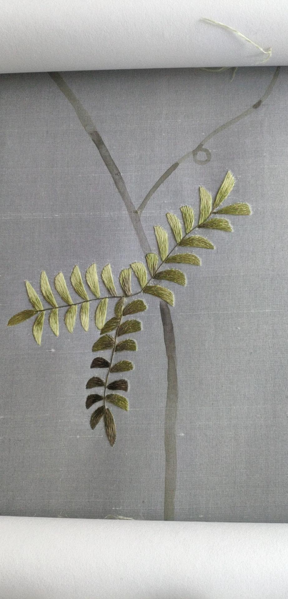 Hand-Painted Wisteria Wallpaper Hand Painted Wallpaper on Gray Silk- Accept Custom Size For Sale