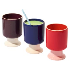 WIT Mug set of 3 / Kobalt / Red / Plum by Malwina Konopacka