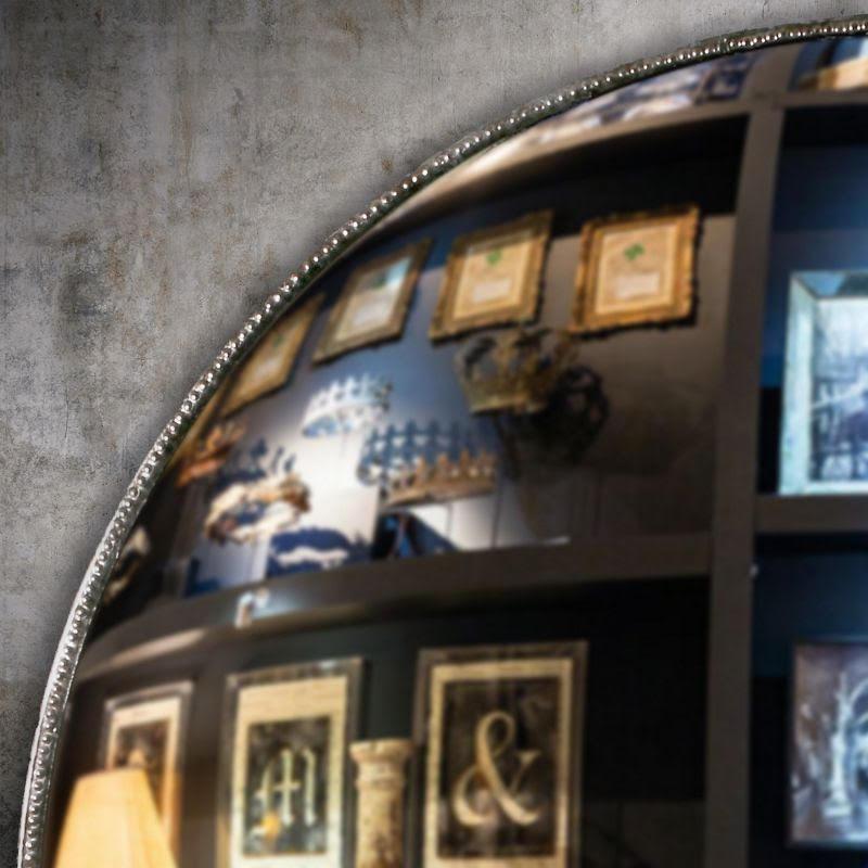 Hexenspiegel, gebogener Spiegel, Durchmesser 120cm, Spiegel und Metall, XXI. Jahrhundert. (Moderne) im Angebot