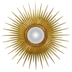 'Witches Eye' Mirror Sun, Golden Wood, Belgium, 1970s