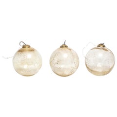Witches Gilded Blown Glass Balls