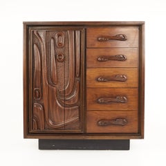 Witco Style Pulaski Furniture Oceanic MCM Highboy Dresser Gentlemans Chest