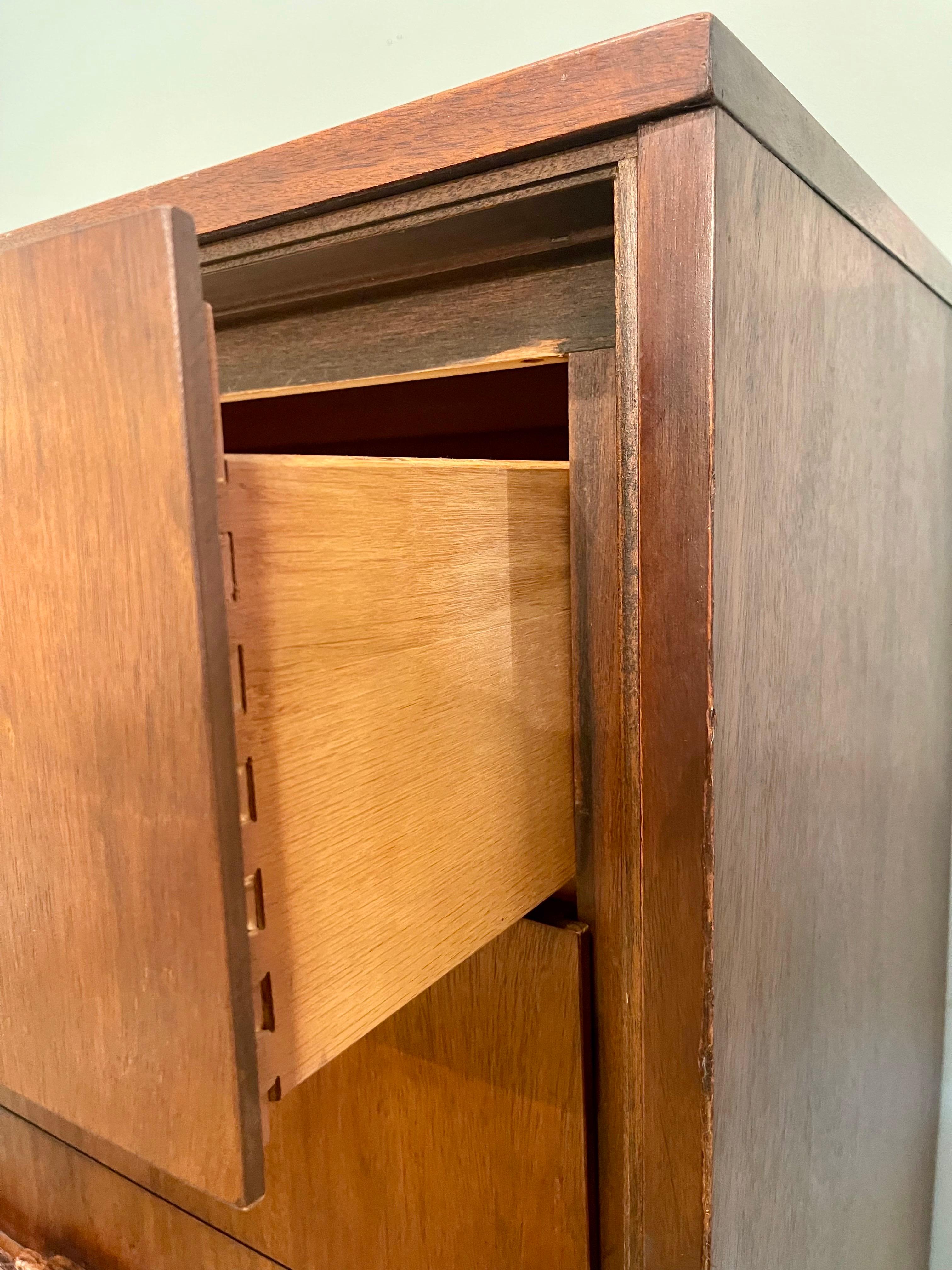 Witco Style Pulaski Mid Century Oceanic Brutalist Gentlemans Chest Highboy 1